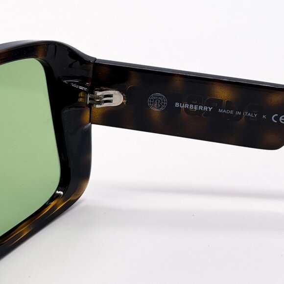 NEW BURBERRY BE4401U 3002/2 DARK HAVANA/GREEN MEN SUNGLASSES BURBERRY - Picture 10 of 11
